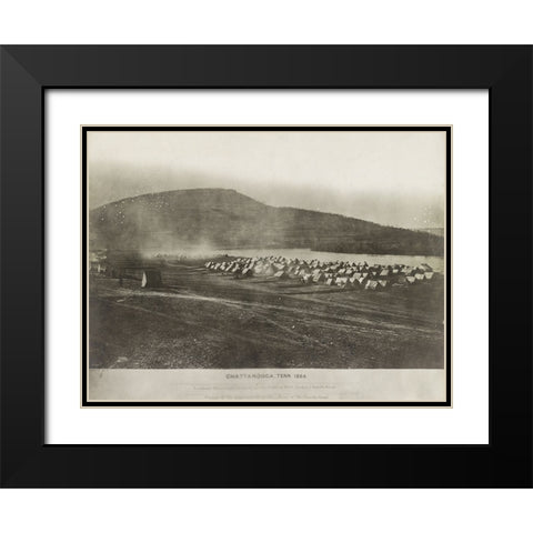 Chattanooga Army of the Cumberland 1864 Black Modern Wood Framed Art Print with Double Matting by Lee, Rachel