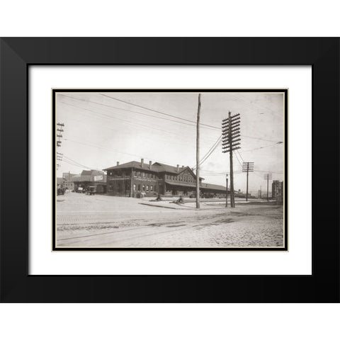 Chattanooga Rail Station 2 Black Modern Wood Framed Art Print with Double Matting by Lee, Rachel