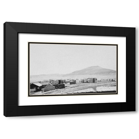 Chattanooga View from Town 1863 Black Modern Wood Framed Art Print with Double Matting by Lee, Rachel