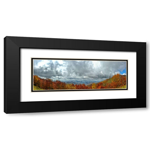 Cherohala Pano Black Modern Wood Framed Art Print with Double Matting by Lee, Rachel