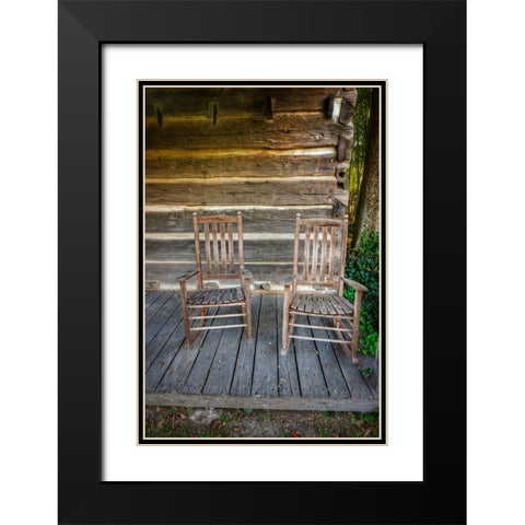 Chickamauga 22 Black Modern Wood Framed Art Print with Double Matting by Lee, Rachel