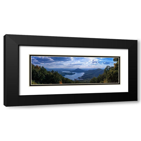 Chilhowee Mountain Pano Black Modern Wood Framed Art Print with Double Matting by Lee, Rachel