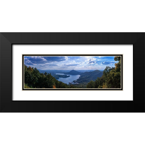 Chilhowee Mountain Pano Black Modern Wood Framed Art Print with Double Matting by Lee, Rachel