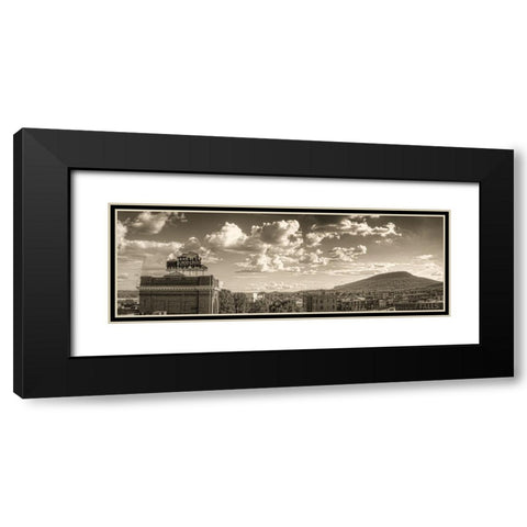 Choo Choo to Lookout Pano Sepia Black Modern Wood Framed Art Print with Double Matting by Lee, Rachel