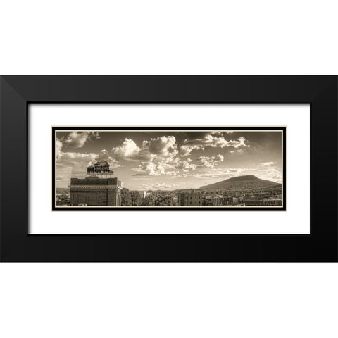 Choo Choo to Lookout Pano Sepia Black Modern Wood Framed Art Print with Double Matting by Lee, Rachel