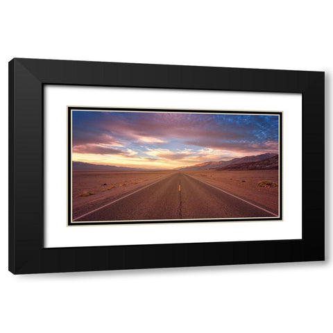 Country Road 22 Black Modern Wood Framed Art Print with Double Matting by Lee, Rachel