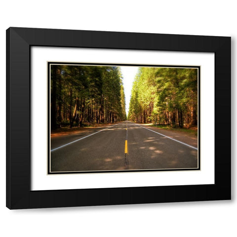 Country Road 3 Black Modern Wood Framed Art Print with Double Matting by Lee, Rachel