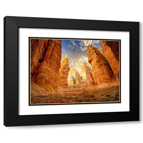 Desert 1 Black Modern Wood Framed Art Print with Double Matting by Lee, Rachel