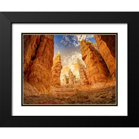 Desert 1 Black Modern Wood Framed Art Print with Double Matting by Lee, Rachel