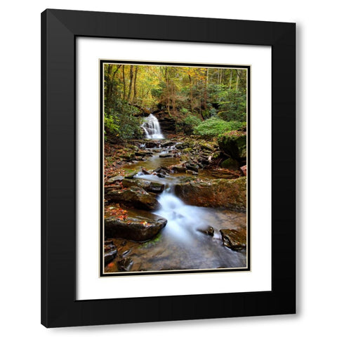 Falls 1 Black Modern Wood Framed Art Print with Double Matting by Lee, Rachel