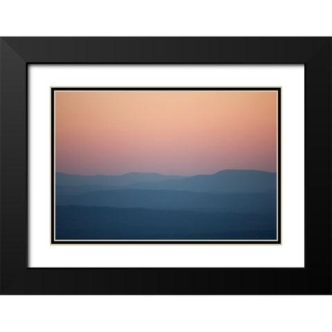 Foggy Mountains Black Modern Wood Framed Art Print with Double Matting by Lee, Rachel