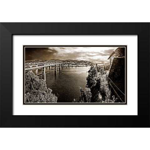 From Hunter North Pano Sepia Black Modern Wood Framed Art Print with Double Matting by Lee, Rachel