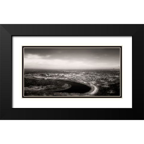 From Lookout Pano Sepia Black Modern Wood Framed Art Print with Double Matting by Lee, Rachel