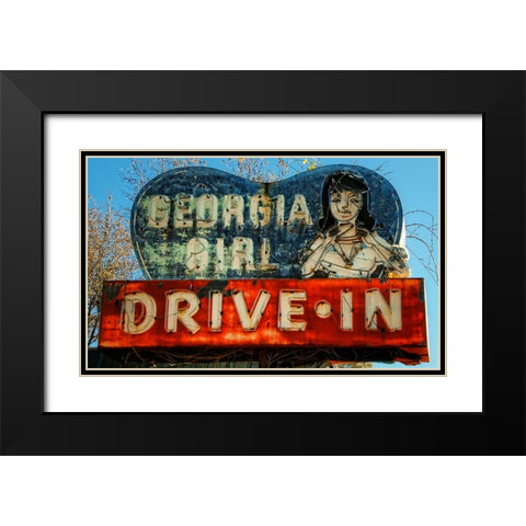 Georgia Girl Drive in Black Modern Wood Framed Art Print with Double Matting by Lee, Rachel