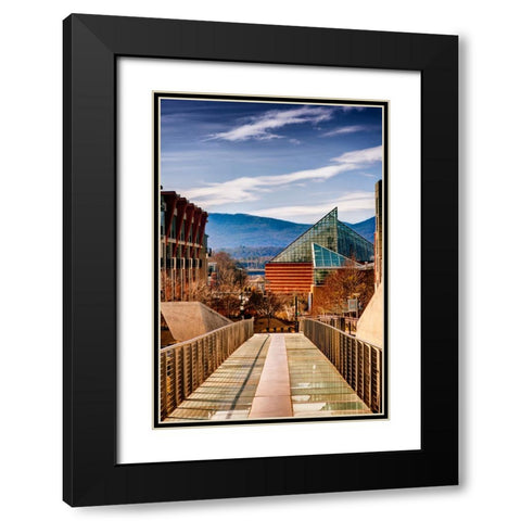 Glass Walk Black Modern Wood Framed Art Print with Double Matting by Lee, Rachel