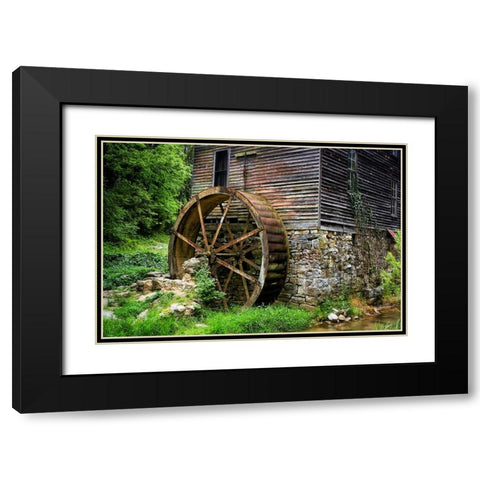 Grist Mill Black Modern Wood Framed Art Print with Double Matting by Lee, Rachel