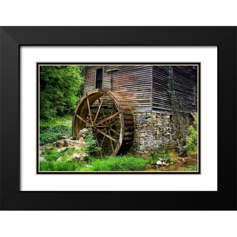 Grist Mill Black Modern Wood Framed Art Print with Double Matting by Lee, Rachel