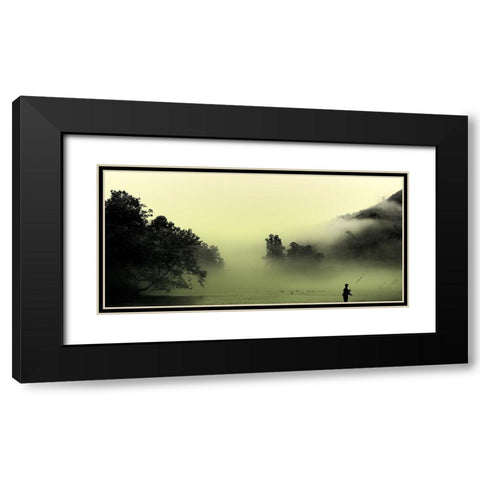 Hiwassee Fishing 1 Black Modern Wood Framed Art Print with Double Matting by Lee, Rachel