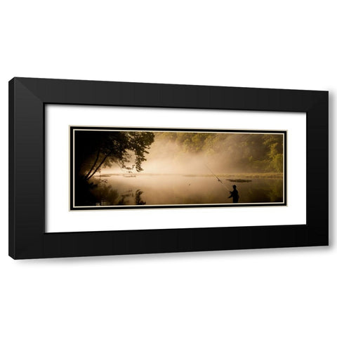 Hiwassee Fishing 2 Black Modern Wood Framed Art Print with Double Matting by Lee, Rachel