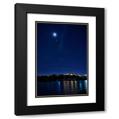 Hunter And Moon Black Modern Wood Framed Art Print with Double Matting by Lee, Rachel