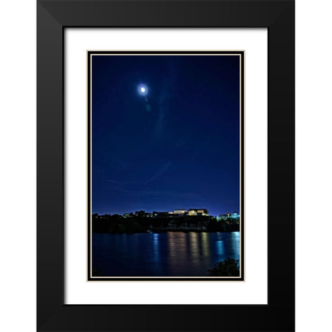 Hunter And Moon Black Modern Wood Framed Art Print with Double Matting by Lee, Rachel