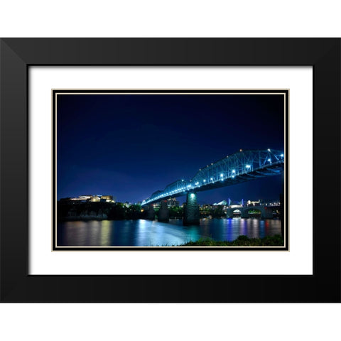 Hunter And Walnut Night Black Modern Wood Framed Art Print with Double Matting by Lee, Rachel