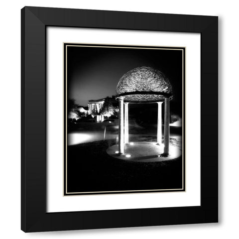 Hunter At Night BW Holga Black Modern Wood Framed Art Print with Double Matting by Lee, Rachel