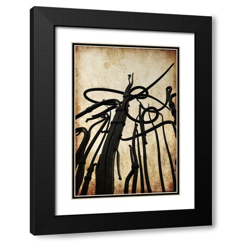 Hunter Iron Textured Black Modern Wood Framed Art Print with Double Matting by Lee, Rachel