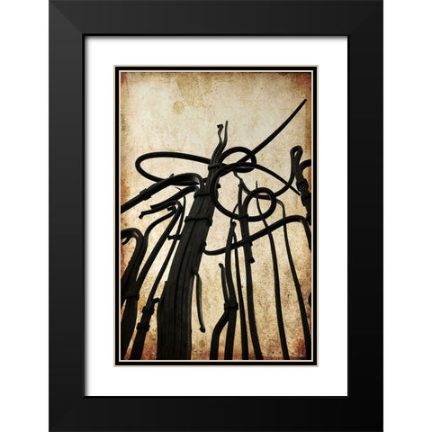 Hunter Iron Textured Black Modern Wood Framed Art Print with Double Matting by Lee, Rachel