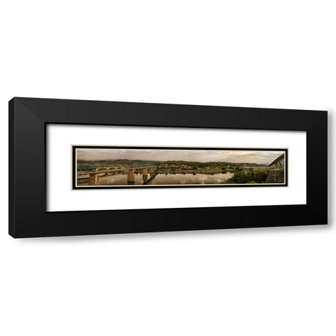 Hunter View Pano Black Modern Wood Framed Art Print with Double Matting by Lee, Rachel