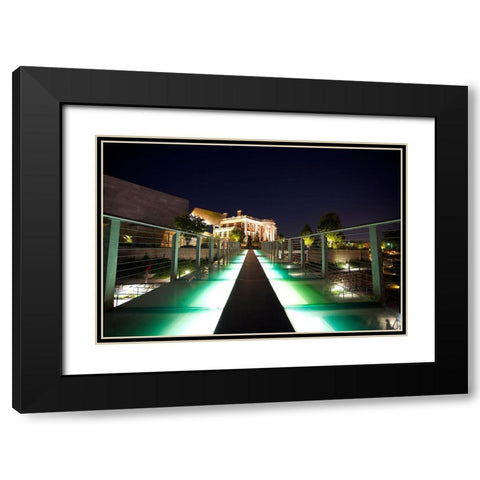 Hunter Walk Black Modern Wood Framed Art Print with Double Matting by Lee, Rachel