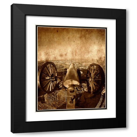 Lookout Cannon 2 Textured Black Modern Wood Framed Art Print with Double Matting by Lee, Rachel