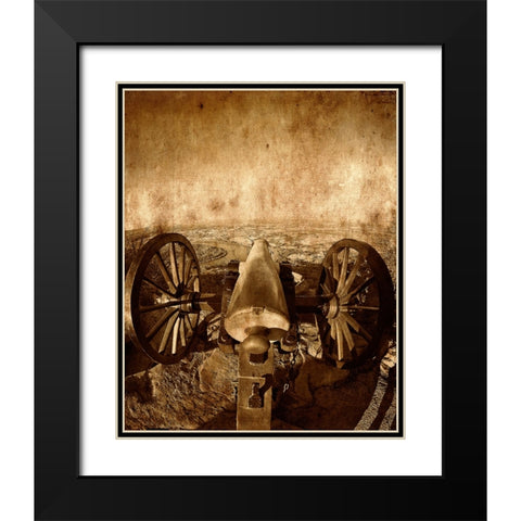 Lookout Cannon 2 Textured Black Modern Wood Framed Art Print with Double Matting by Lee, Rachel