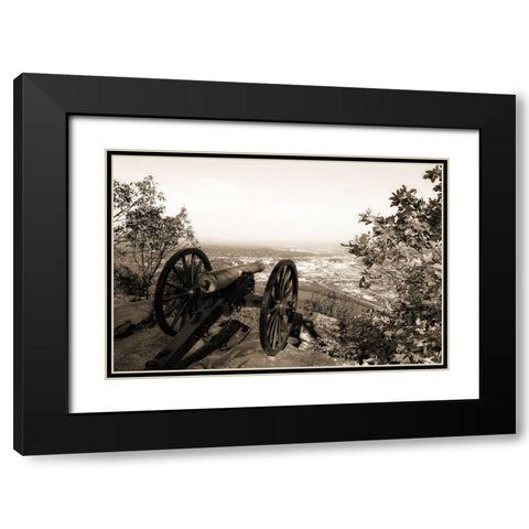 Lookout Cannon Sepia Glow Black Modern Wood Framed Art Print with Double Matting by Lee, Rachel