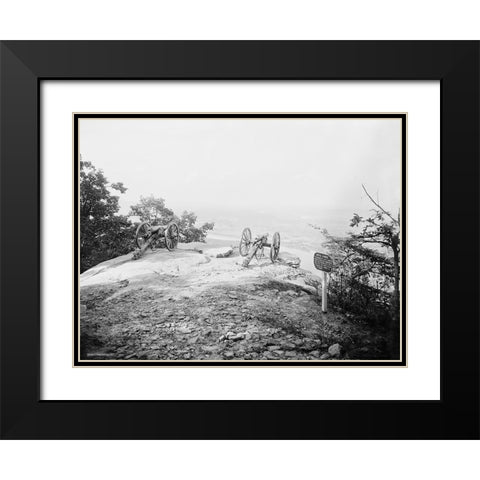 Lookout Cannons Black Modern Wood Framed Art Print with Double Matting by Lee, Rachel