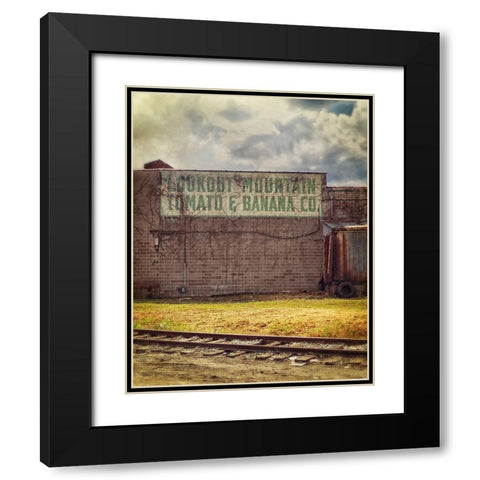 Lookout Mountain Tomato Sign Black Modern Wood Framed Art Print with Double Matting by Lee, Rachel