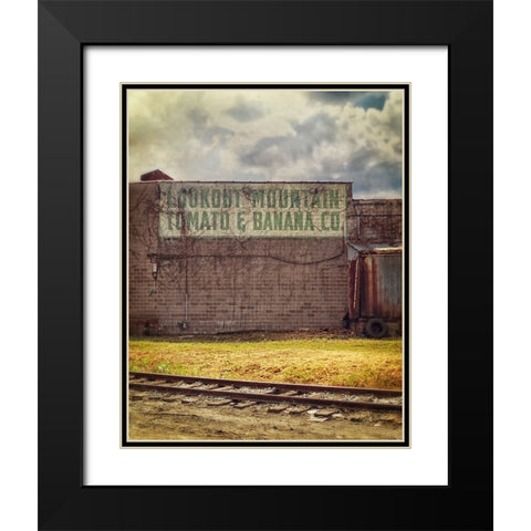 Lookout Mountain Tomato Sign Black Modern Wood Framed Art Print with Double Matting by Lee, Rachel