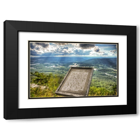 Lookout Valley Plaque Black Modern Wood Framed Art Print with Double Matting by Lee, Rachel
