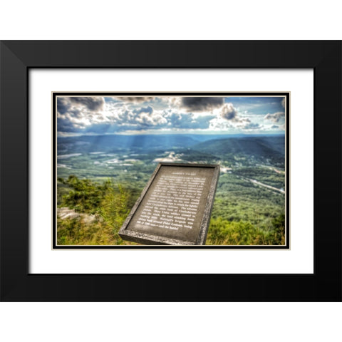 Lookout Valley Plaque Black Modern Wood Framed Art Print with Double Matting by Lee, Rachel