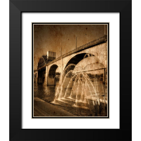 Market and Canons Textured Black Modern Wood Framed Art Print with Double Matting by Lee, Rachel