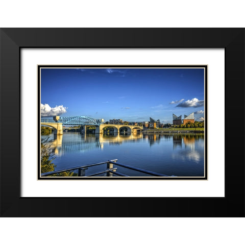 Market And Rail Black Modern Wood Framed Art Print with Double Matting by Lee, Rachel