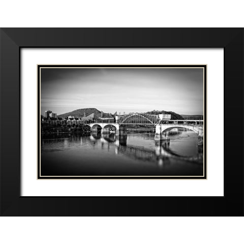 Market To Lookout BW Black Modern Wood Framed Art Print with Double Matting by Lee, Rachel