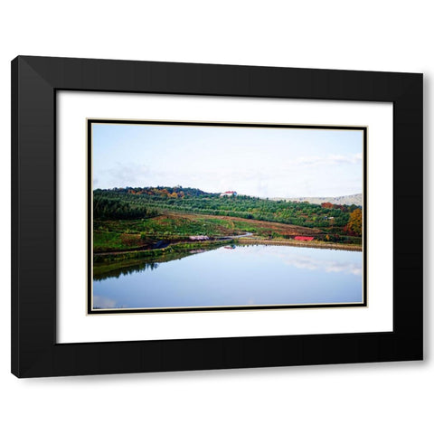 Merciers Orchard Black Modern Wood Framed Art Print with Double Matting by Lee, Rachel