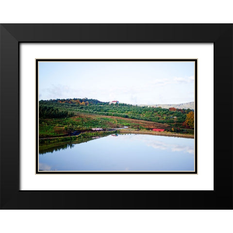 Merciers Orchard Black Modern Wood Framed Art Print with Double Matting by Lee, Rachel