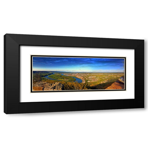 Moc Bend Autumn Sky Black Modern Wood Framed Art Print with Double Matting by Lee, Rachel