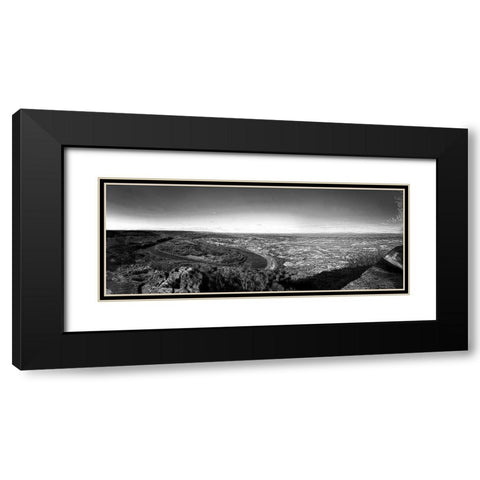 Moc Bend BW Black Modern Wood Framed Art Print with Double Matting by Lee, Rachel