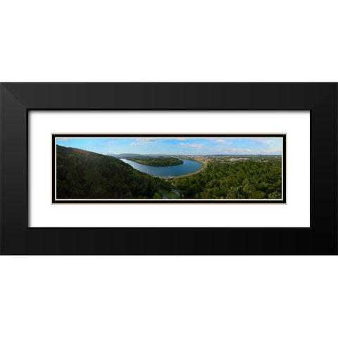 Moccasin Bend Black Modern Wood Framed Art Print with Double Matting by Lee, Rachel