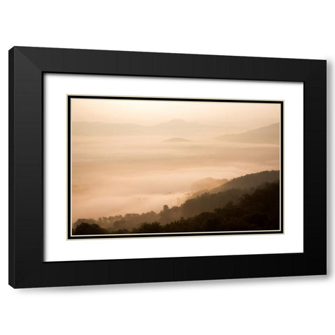Mountain Dawn Black Modern Wood Framed Art Print with Double Matting by Lee, Rachel