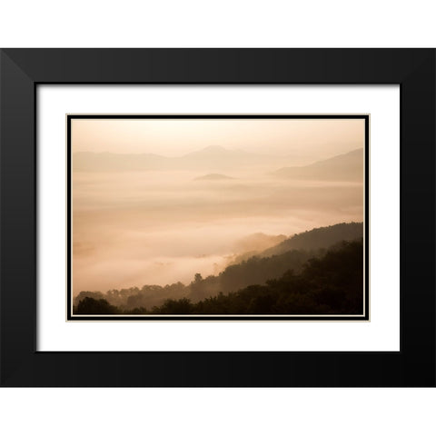Mountain Dawn Black Modern Wood Framed Art Print with Double Matting by Lee, Rachel