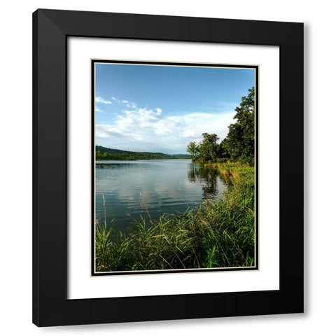 Mountain Lake 18 Black Modern Wood Framed Art Print with Double Matting by Lee, Rachel